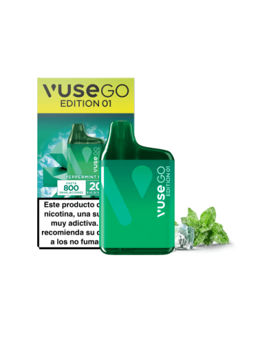 10 Pod Desechable Peppermint Ice GO 800 by Vuse